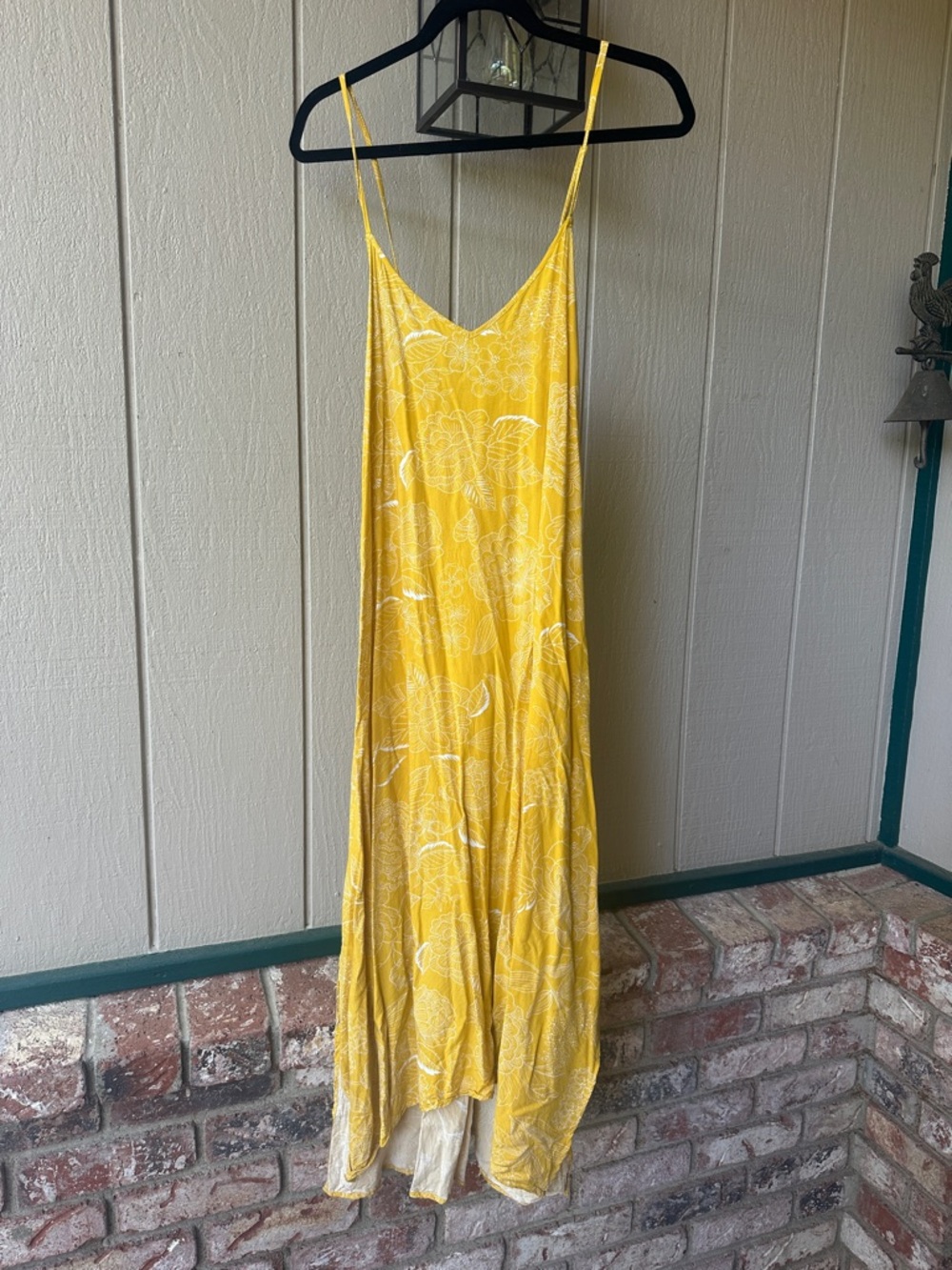 GAP Yellow Floral Slip Maxi Dress